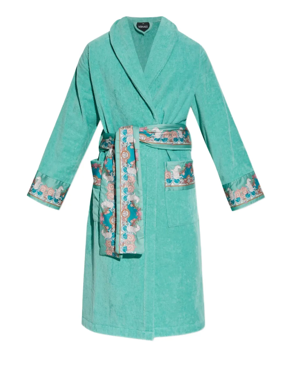 Бирюзовый вышитый халат VERSACE, зеленый
Бирюзовый вышитый халат VERSACE, зеленый