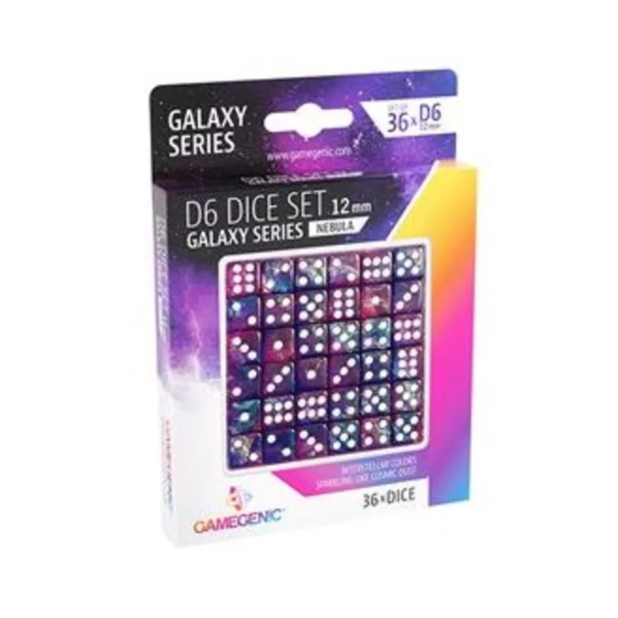 Набор кубиков d6 12 мм — Туманность (36), Dice (GameGenic)
Набор кубиков d6 12 мм — Туманность (36), Dice (GameGenic)