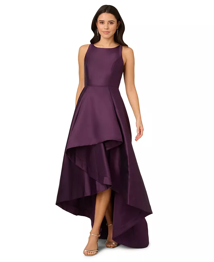 Женское платье без рукавов из ткани микадо с асимметричным подолом Adrianna Papell, фиолетовый 
Женское платье без рукавов из ткани микадо с асимметричным подолом Adrianna Papell, фиолетовый