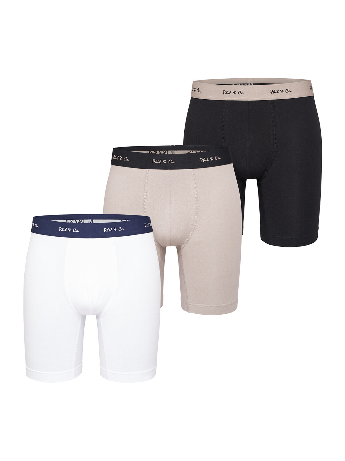 Боксеры Phil & Co Berlin Retro Pants Jersey Long Boxer, цвет black+beige+white 
Боксеры Phil & Co Berlin Retro Pants Jersey Long Boxer, цвет black+beige+white