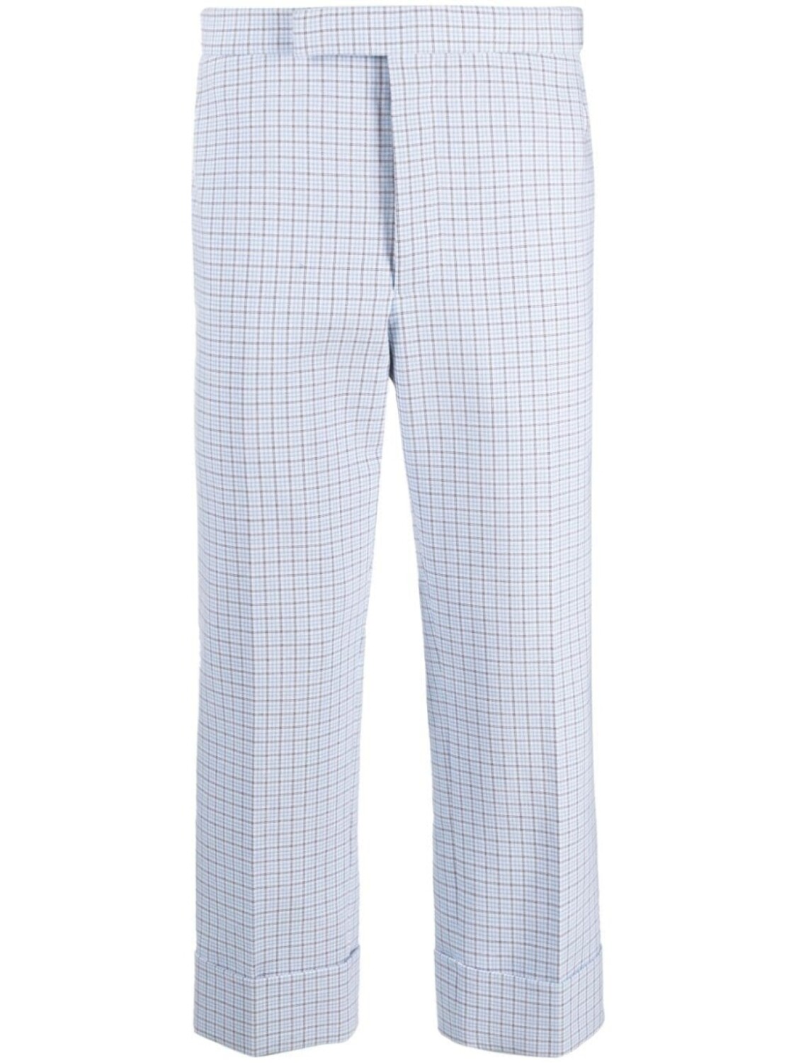 Thom Browne клетчатые брюки строгого кроя, белый 
Thom Browne клетчатые брюки строгого кроя, белый