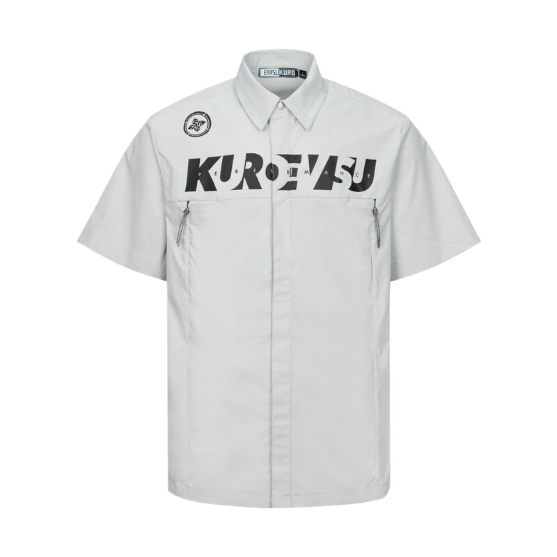 Рубашка мужская светло-серая Evisu, серый 
Рубашка мужская светло-серая Evisu, серый