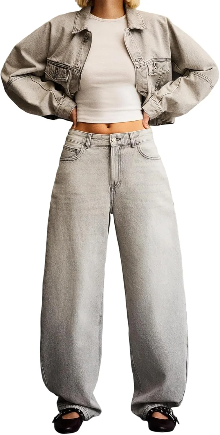 Женские брюки деним Barrel с низкой посадкой и свободным кроем Owl's-Yard
Женские брюки деним Barrel с низкой посадкой и свободным кроем Owl's-Yard