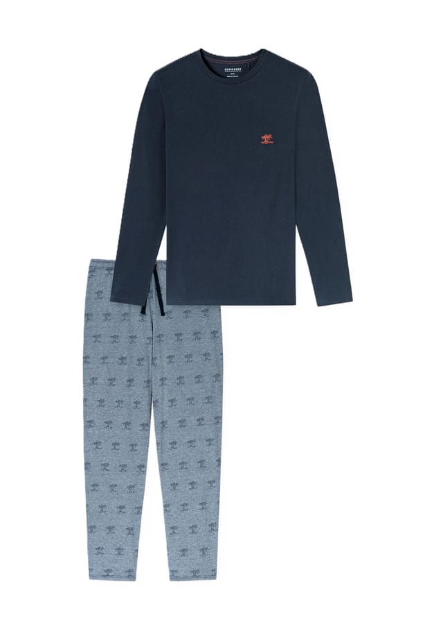 95/5 пижама эластичный пояс со шнурком Schiesser, синий
95/5 пижама эластичный пояс со шнурком Schiesser, синий