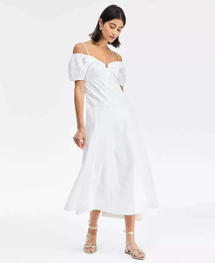 Женское хлопковое миди-платье с открытыми плечами I.N.C. International Concepts, белый
Женское хлопковое миди-платье с открытыми плечами I.N.C. International Concepts, белый