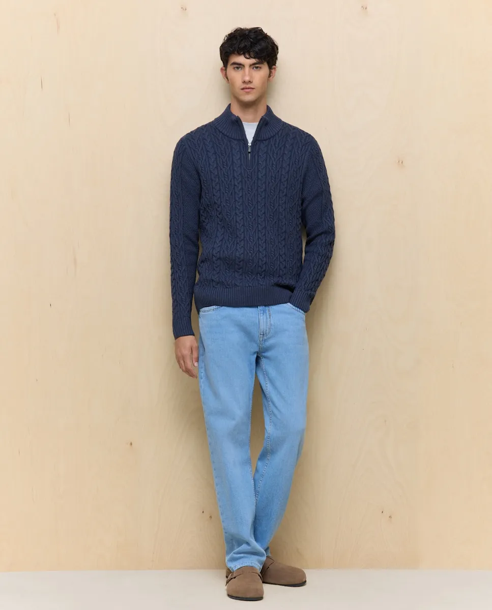 Мужской джемпер с половинной застежкой-молнией на воротнике Easy Wear, синий
Мужской джемпер с половинной застежкой-молнией на воротнике Easy Wear, синий