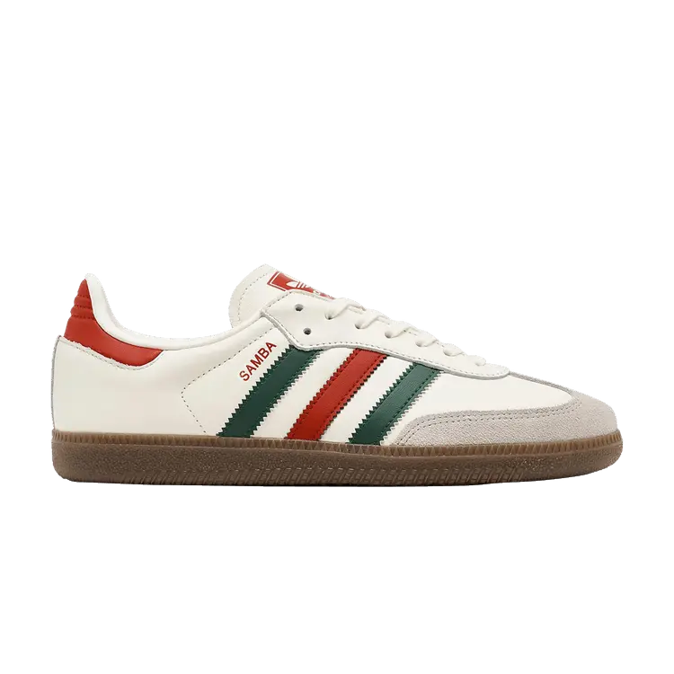 Кроссовки adidas Samba OG J 'Off White Collegiate Red Green', кремовый
Кроссовки adidas Samba OG J 'Off White Collegiate Red Green', кремовый