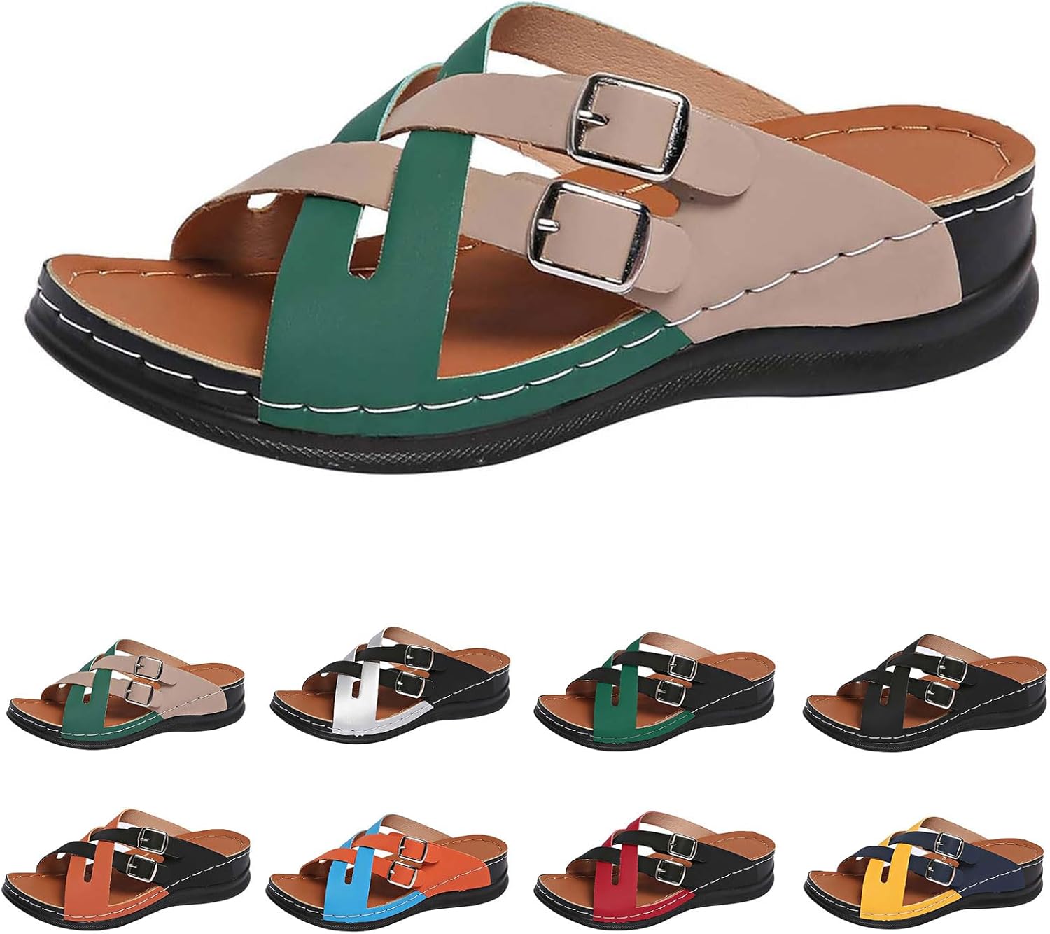 Женские летние сандалии на танкетке с открытым носком, платформой и крест-накрест, удобные стильные шлепанцы для повседневной прогулки с толстой подошвой, для пляжа и отпуска Generic, хаки
Женские летние сандалии на танкетке с открытым носком, платформой и крест-накрест, удобные стильные шлепанцы для повседневной прогулки с толстой подошвой, для пляжа и отпуска Generic, хаки