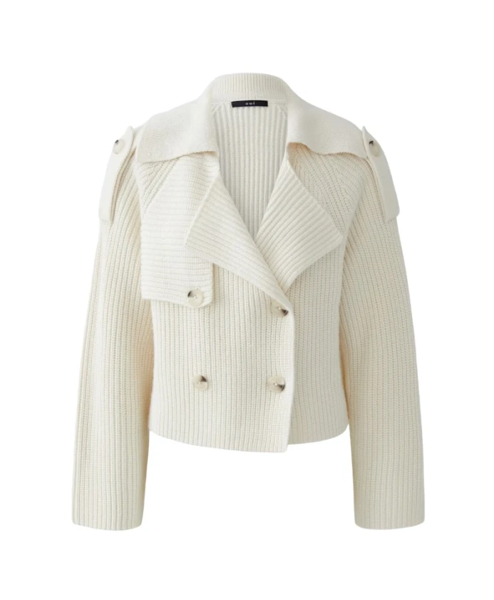 Кардиган в стиле тренча Oui, белый
Кардиган в стиле тренча Oui, белый