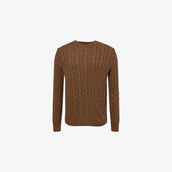 Вязаный джемпер из хлопка с круглым вырезом Cable-Knit Polo Ralph Lauren, коричневый
Вязаный джемпер из хлопка с круглым вырезом Cable-Knit Polo Ralph Lauren, коричневый