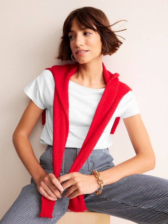 Футболка с вырезом лодочкой Boden, белый
Футболка с вырезом лодочкой Boden, белый