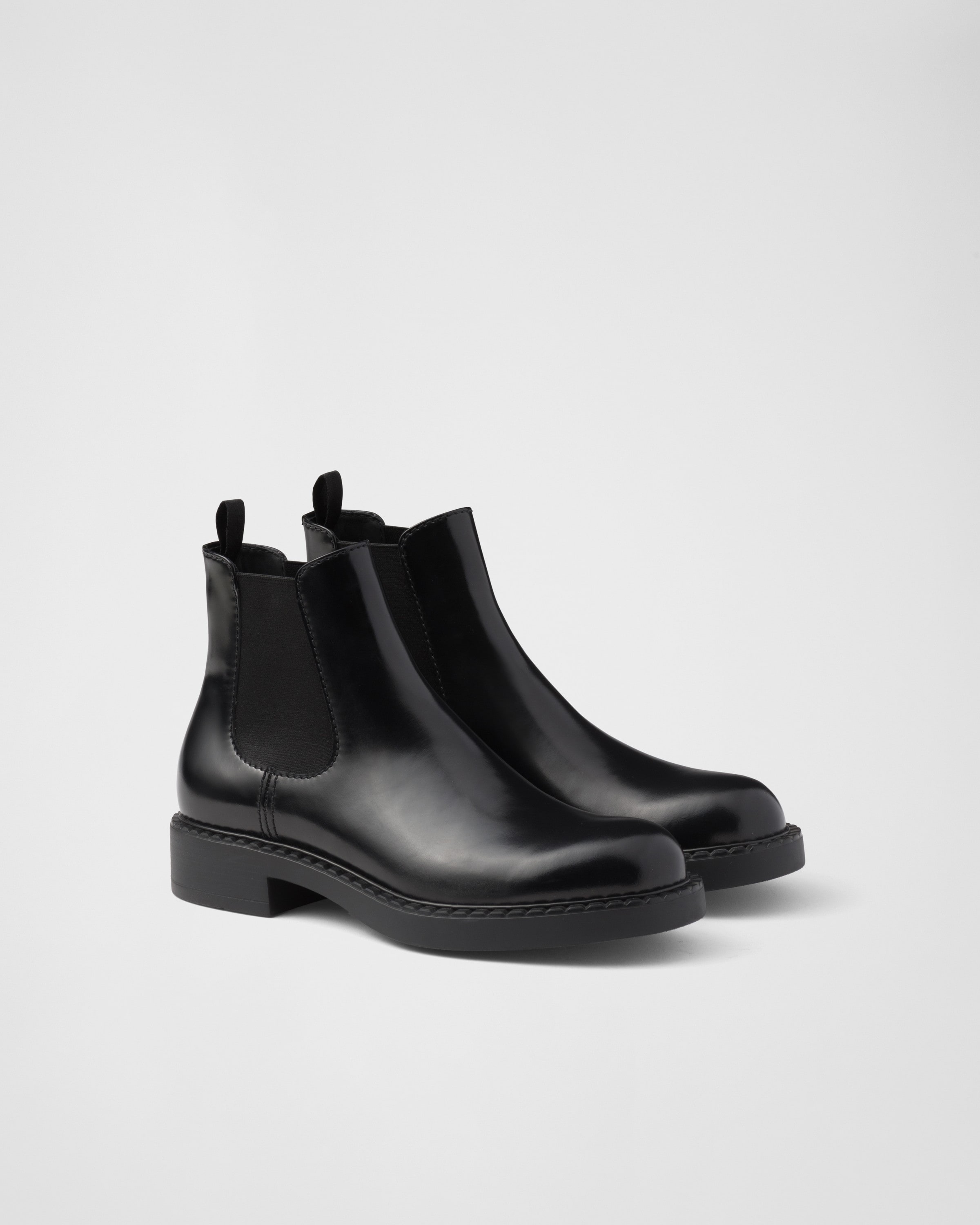 Челси из полированной кожи Prada, черный
Челси из полированной кожи Prada, черный