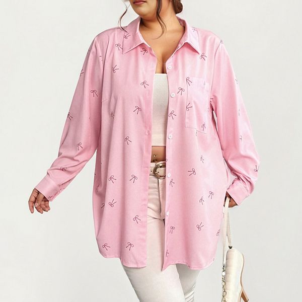 Женская рубашка с принтом бантиков, длинный рукав, свободный крой, мягкая ткань, plus size Anna-Kaci, Pink
Женская рубашка с принтом бантиков, длинный рукав, свободный крой, мягкая ткань, plus size Anna-Kaci, Pink