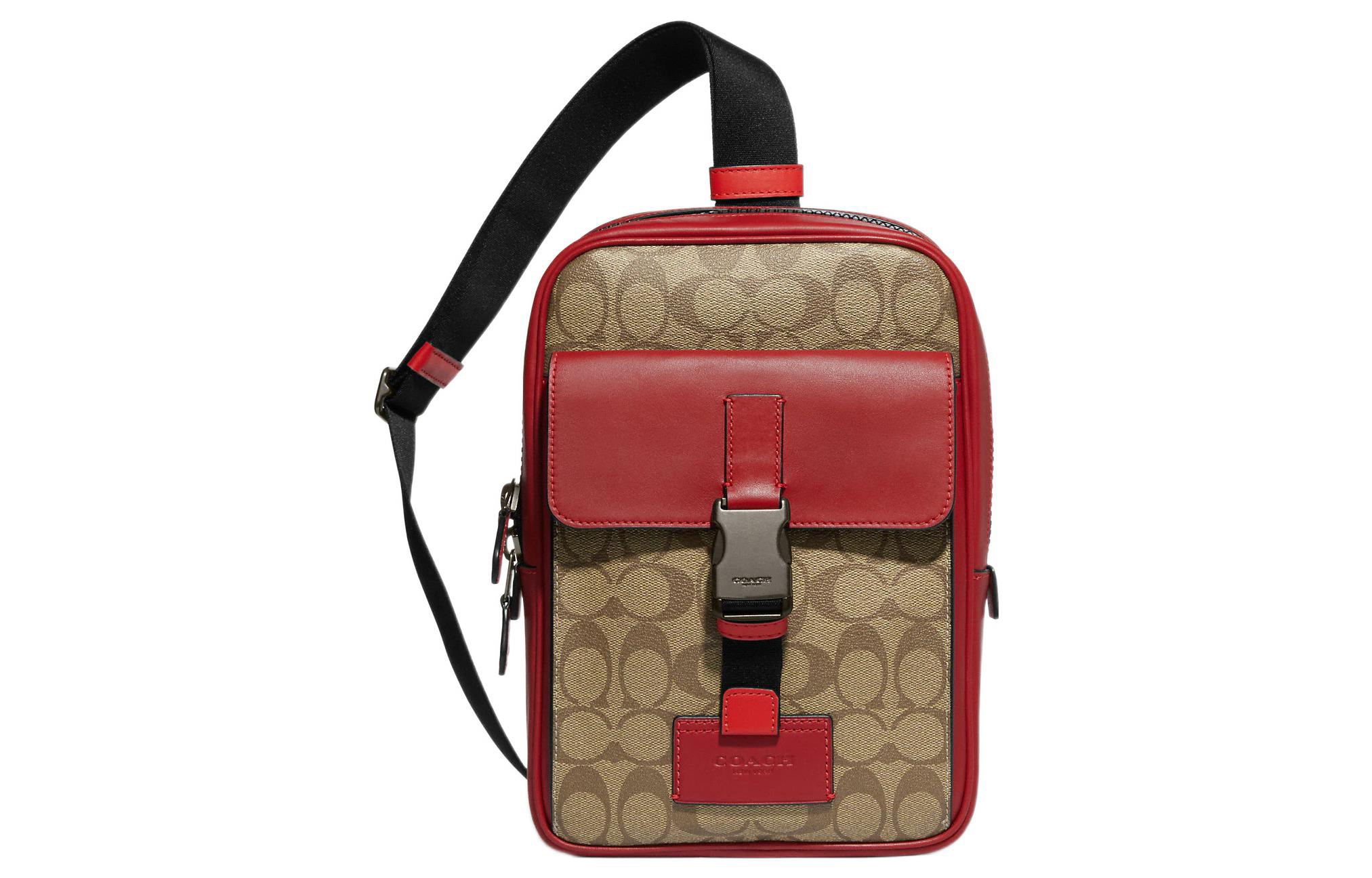 COACH Трековый холщовый кроссбоди с телячьей кожей
COACH Трековый холщовый кроссбоди с телячьей кожей