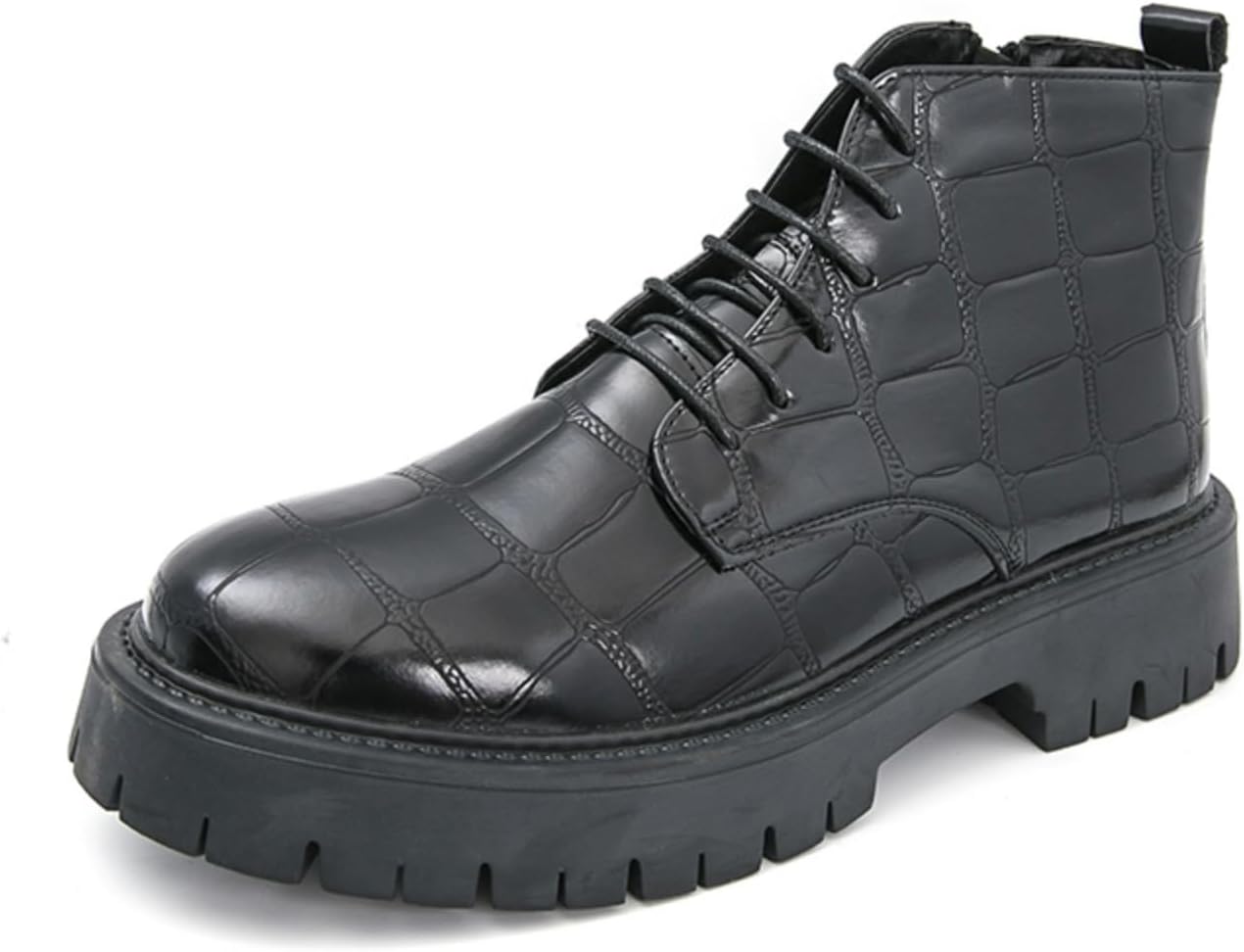 Мужские высокие ботинки YRZHGDL с тиснением под крокодила - шнурованные ботинки для повседневной носки, городской поездки, прогулок, дел по выходным и легкого активного отдыха, черный
Мужские высокие ботинки YRZHGDL с тиснением под крокодила - шнурованные ботинки для повседневной носки, городской поездки, прогулок, дел по выходным и легкого активного отдыха, черный