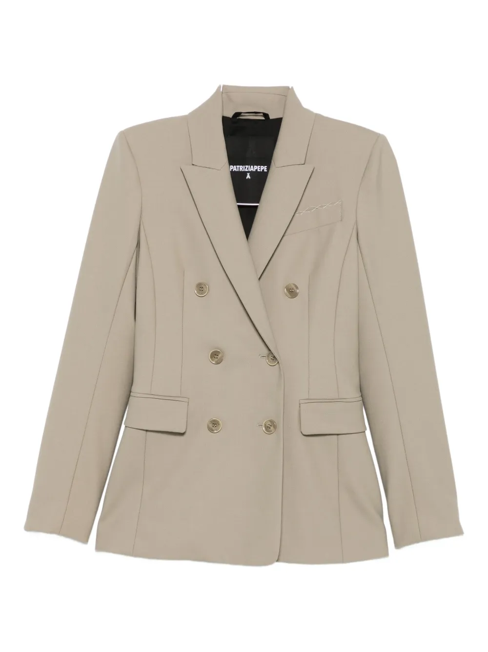 Двубортный пиджак Patrizia Pepe, нейтральный
Двубортный пиджак Patrizia Pepe, нейтральный