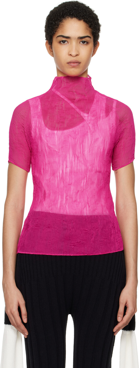 Футболка Twist 3 из розового шифона ISSEY MIYAKE
Футболка Twist 3 из розового шифона ISSEY MIYAKE