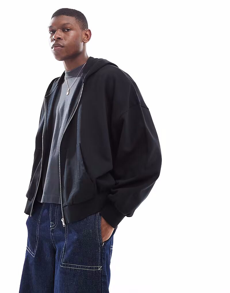 Свободная толстовка с капюшоном на молнии ASOS DESIGN черного цвета
Свободная толстовка с капюшоном на молнии ASOS DESIGN черного цвета