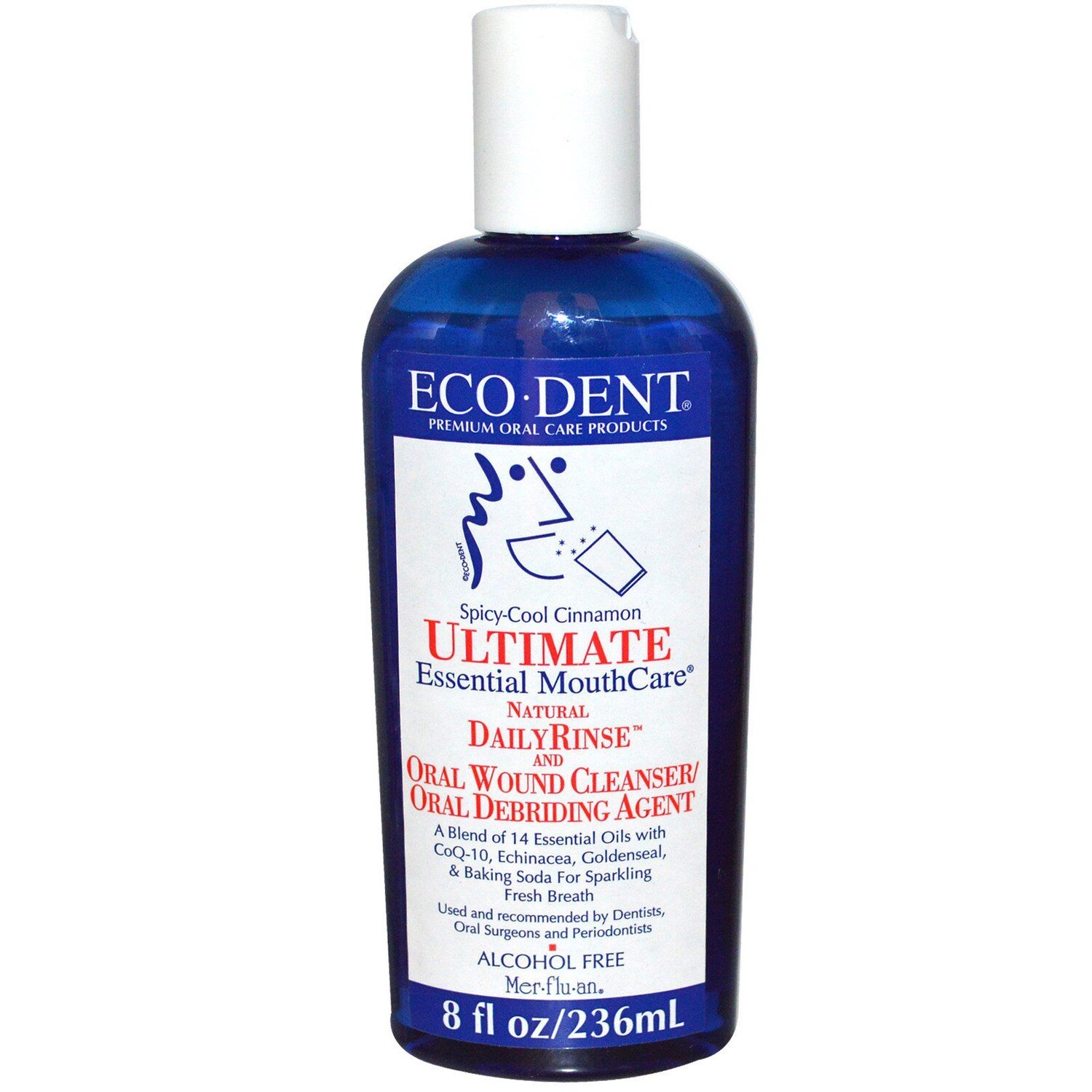 Eco-Dent Ultimate Essential уход за полостью рта без спирта прохладно-пряная корица 236 мл 
Eco-Dent Ultimate Essential уход за полостью рта без спирта прохладно-пряная корица 236 мл