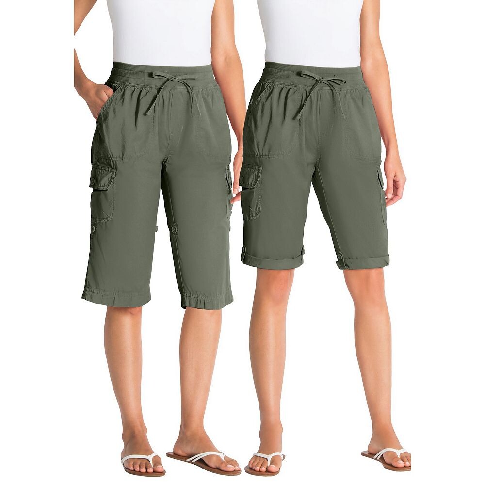 Женские шорты-карго трансформируемой длины больших размеров Woman Within, цвет Olive Green
Женские шорты-карго трансформируемой длины больших размеров Woman Within, цвет Olive Green