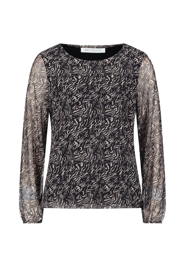 Блузка-Рубашка со сборками Betty & Co, черный
Блузка-Рубашка со сборками Betty & Co, черный