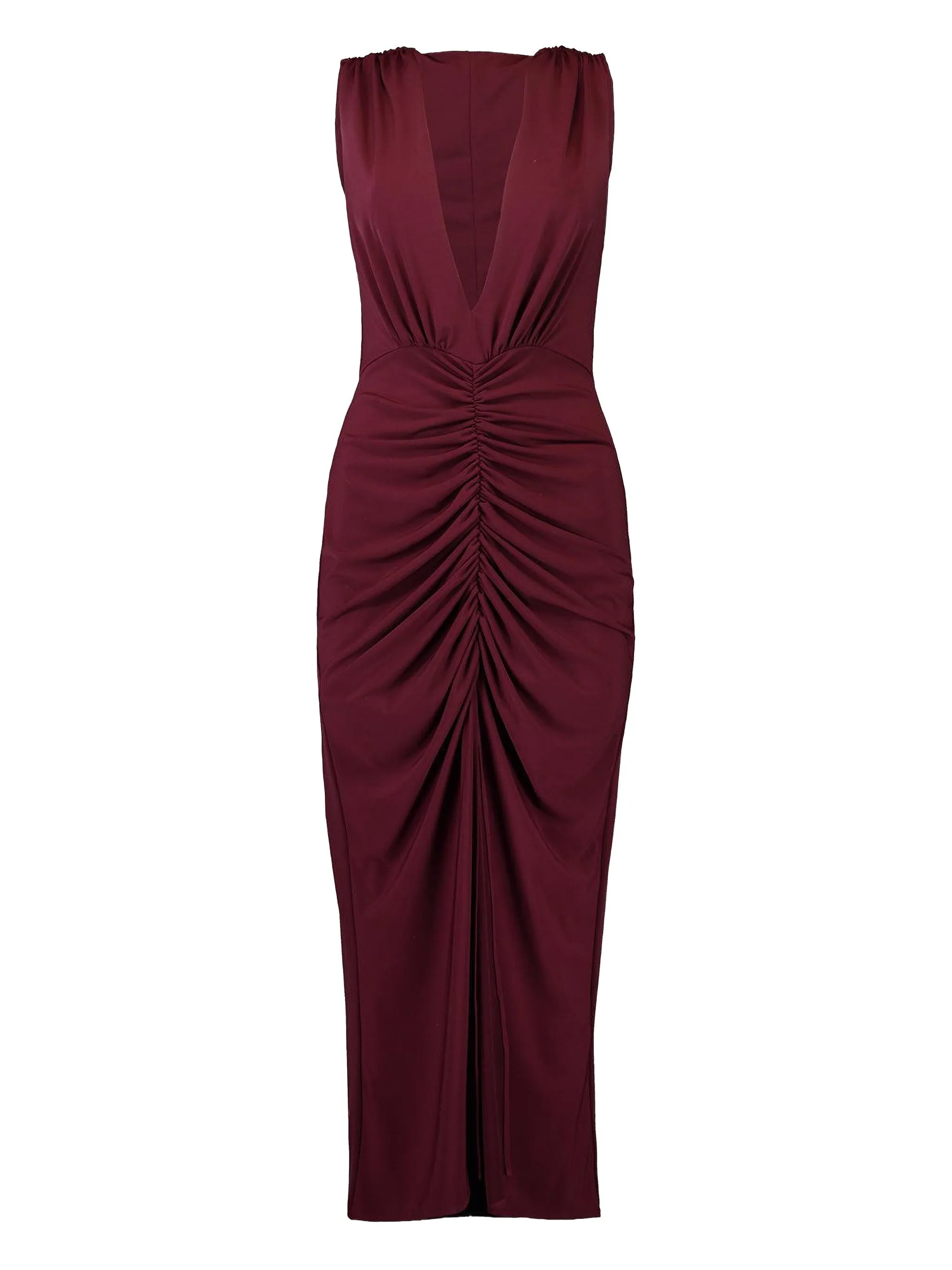 Платье миди с V-образным вырезом и рюшами Jbq, красный
Платье миди с V-образным вырезом и рюшами Jbq, красный