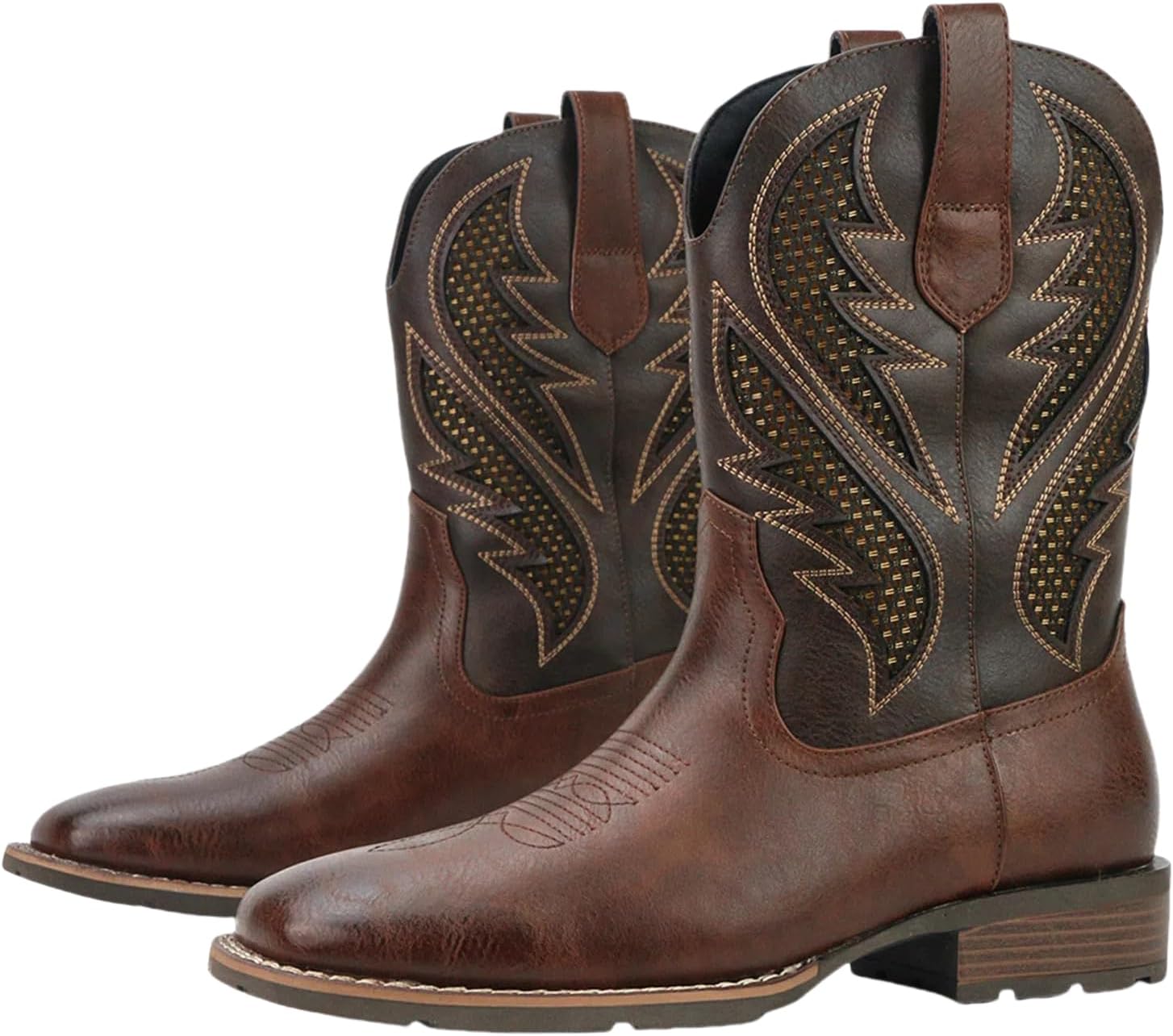 Мужские ковбойские сапоги Abborora Mens с классической вышивкой, квадратным носком и западным стилем, устойчивые к скольжению, прочные, средней высоты, на носку, темно-коричневый
Мужские ковбойские сапоги Abborora Mens с классической вышивкой, квадратным носком и западным стилем, устойчивые к скольжению, прочные, средней высоты, на носку, темно-коричневый