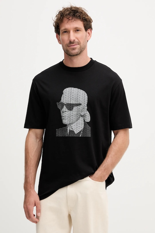 Хлопковая футболка Karl Lagerfeld, черный
Хлопковая футболка Karl Lagerfeld, черный