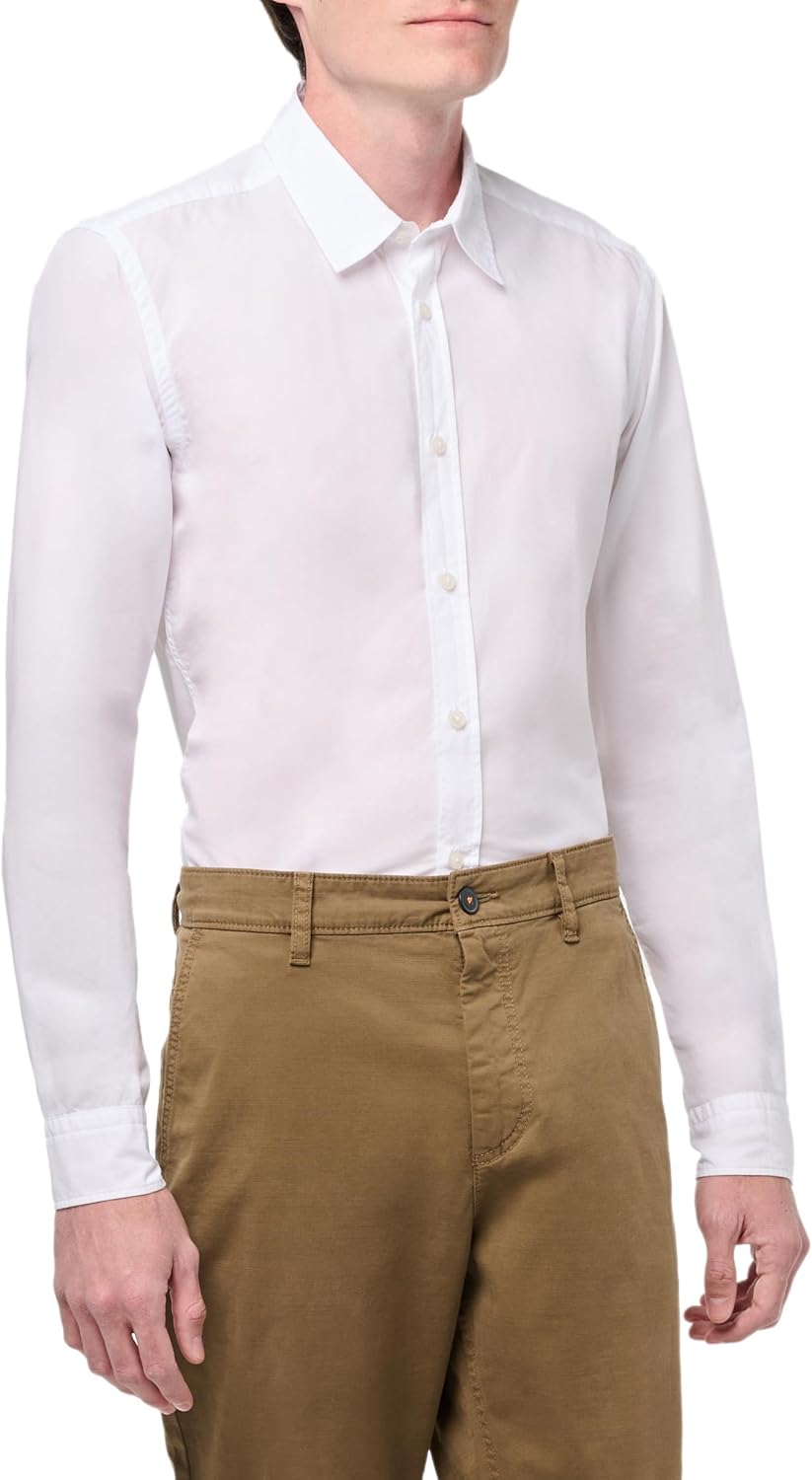 BOSS Мужская Поплиновая Хлопковая Рубашка на Пуговицах, Blanc White
BOSS Мужская Поплиновая Хлопковая Рубашка на Пуговицах, Blanc White