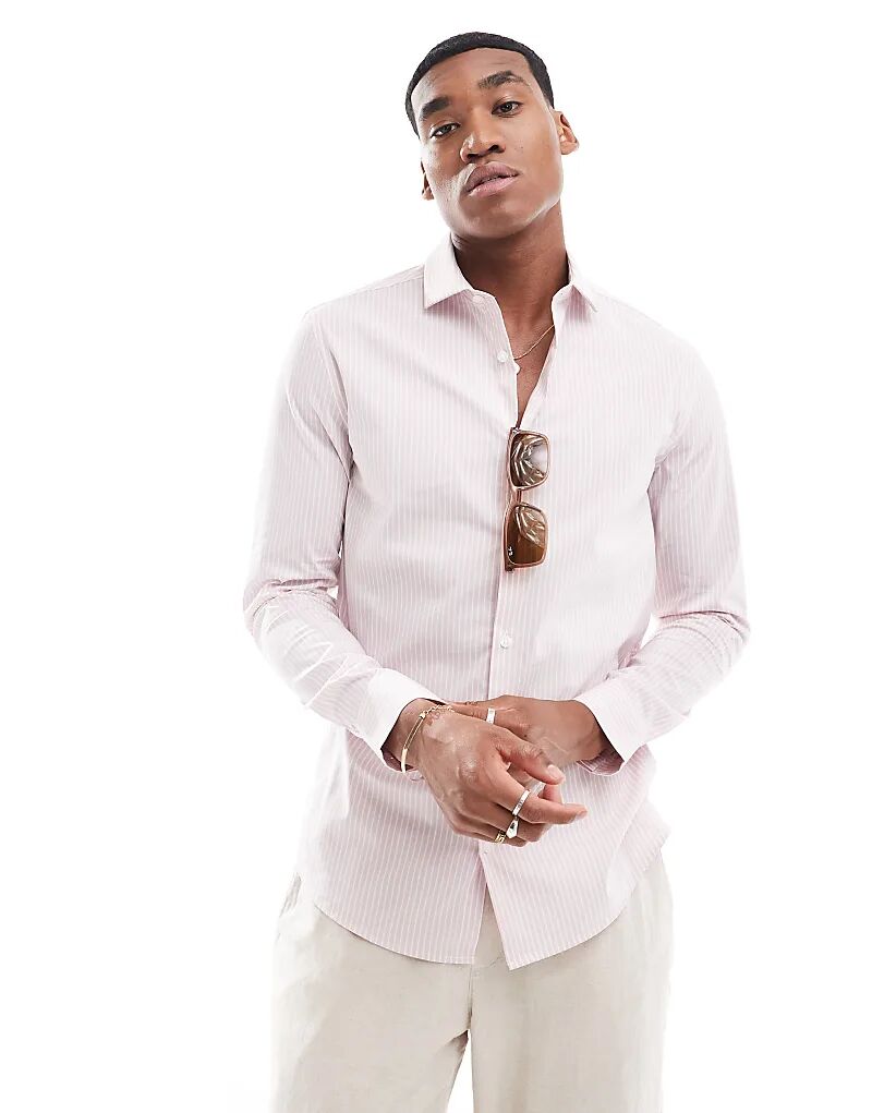 Рубашка в тонкую полоску розового цвета ASOS DESIGN
Рубашка в тонкую полоску розового цвета ASOS DESIGN