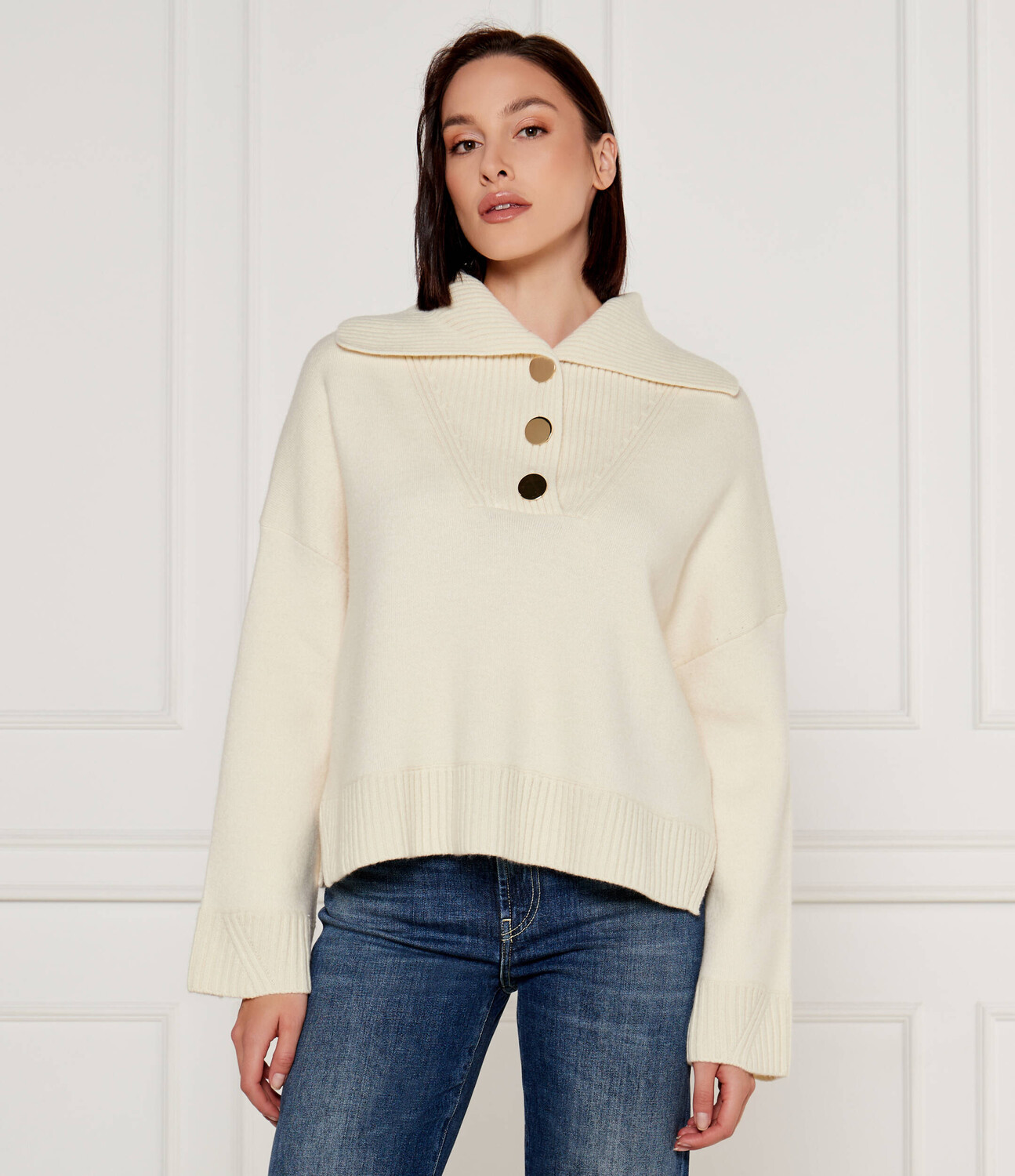 Свитер из шерсти Ba&sh BIVA Relaxed fit, экрю
Свитер из шерсти Ba&sh BIVA Relaxed fit, экрю