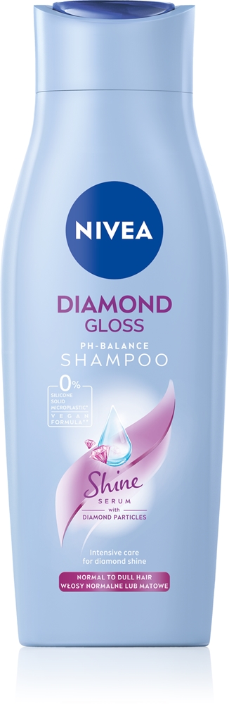 Питательный шампунь Diamond Gloss для усталых и тусклых волос Nivea, 400 мл
Питательный шампунь Diamond Gloss для усталых и тусклых волос Nivea, 400 мл