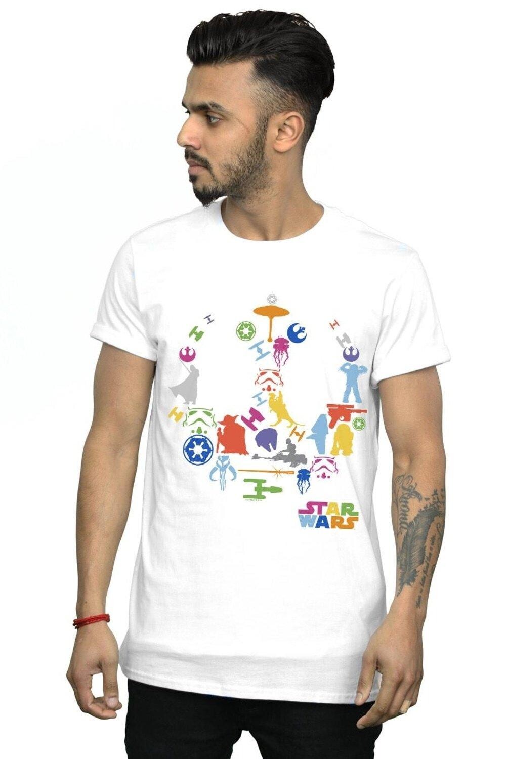 Футболка с силуэтом-коллажем Star Wars, белый
Футболка с силуэтом-коллажем Star Wars, белый