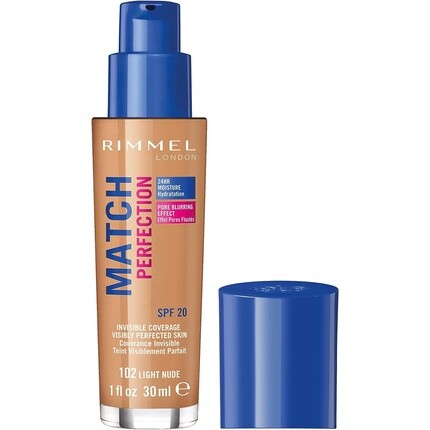 Тональный крем Rimmel Match Perfection, 102 Light Nude, 30 мл 
Тональный крем Rimmel Match Perfection, 102 Light Nude, 30 мл