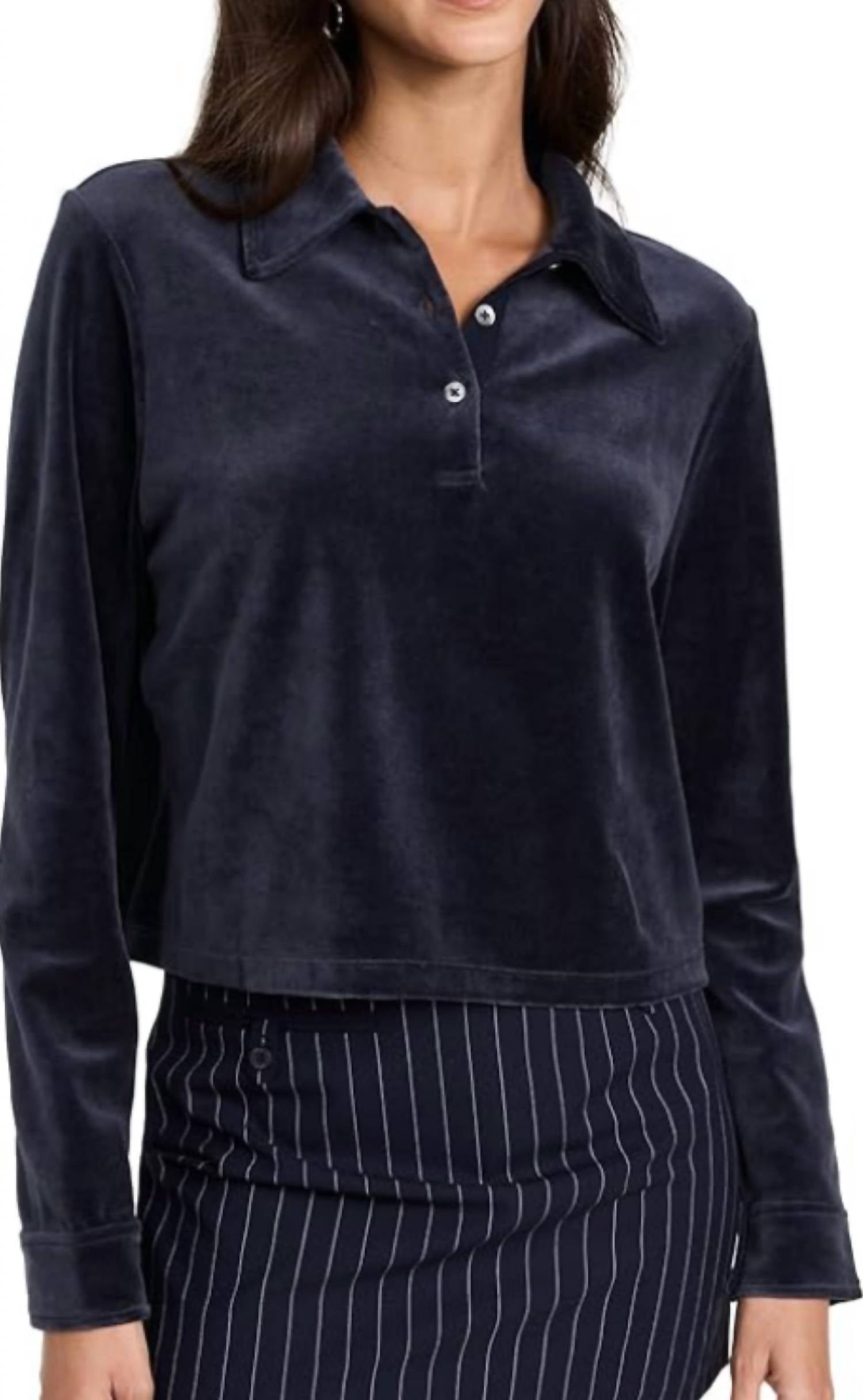 Женское укороченное поло черного цвета Theory, черный
Женское укороченное поло черного цвета Theory, черный