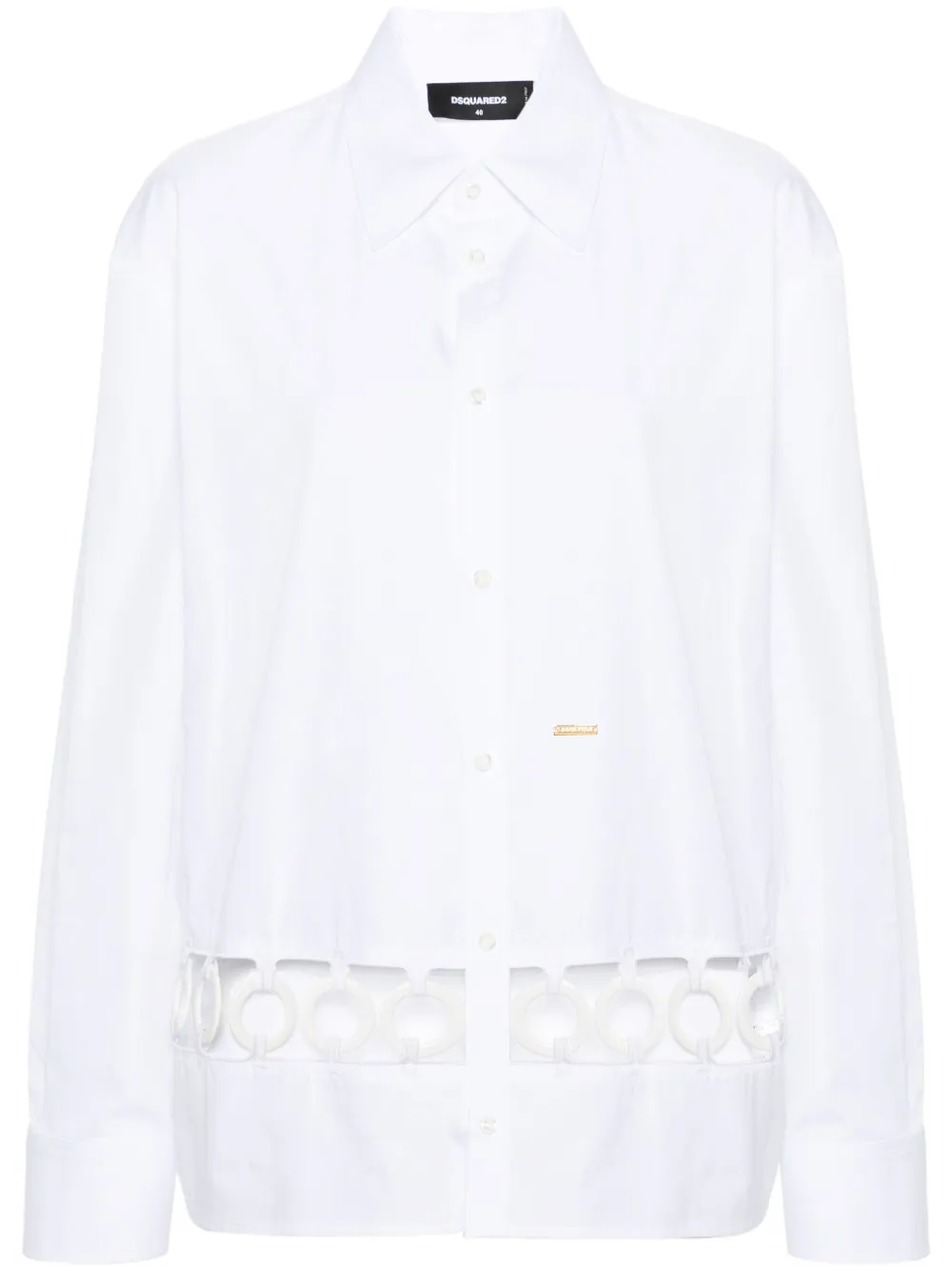 Рубашка с металлическим декором DSQUARED2, белый
Рубашка с металлическим декором DSQUARED2, белый