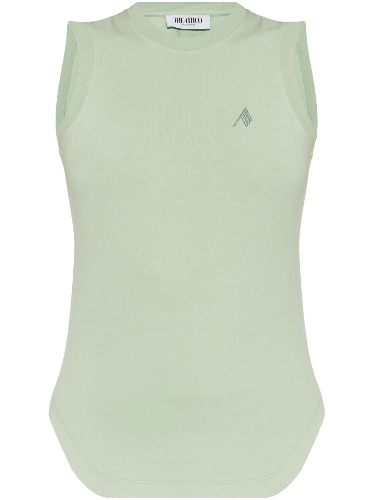 The Attico топ с вышитым логотипом, зеленый 
The Attico топ с вышитым логотипом, зеленый