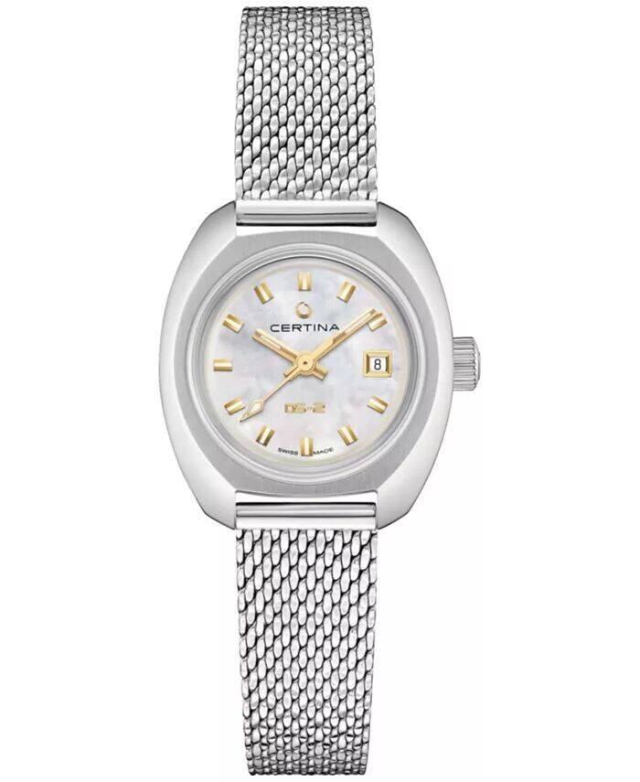 Женские швейцарские автоматические часы DS-2 Lady из нержавеющей стали с сетчатым браслетом, 28 мм Certina
Женские швейцарские автоматические часы DS-2 Lady из нержавеющей стали с сетчатым браслетом, 28 мм Certina