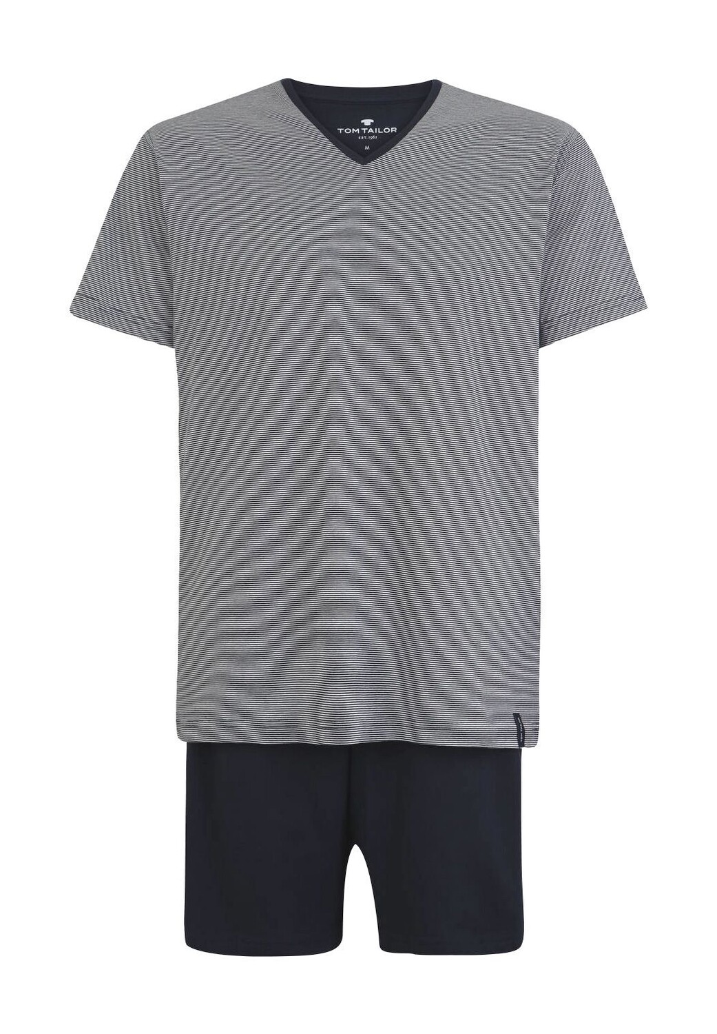 Пижамы Короткие мужские пижамы в полоску с V-образным вырезом и логотипом TOM TAILOR, темно-синий
Пижамы Короткие мужские пижамы в полоску с V-образным вырезом и логотипом TOM TAILOR, темно-синий