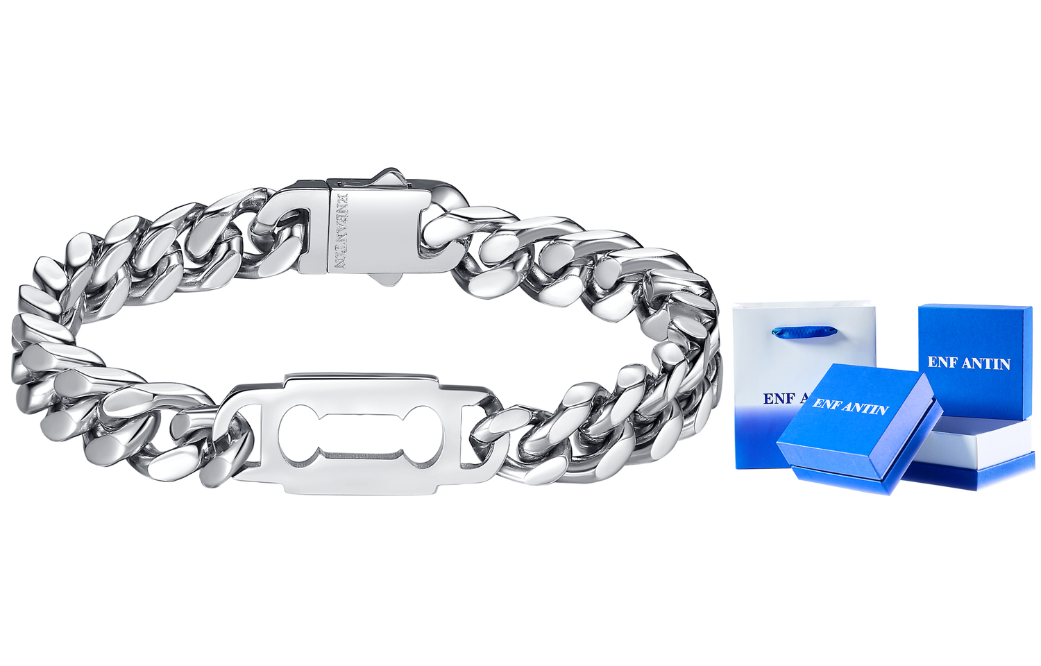 Титановый стальной браслет унисекс ENFANTIN, серебро
Титановый стальной браслет унисекс ENFANTIN, серебро