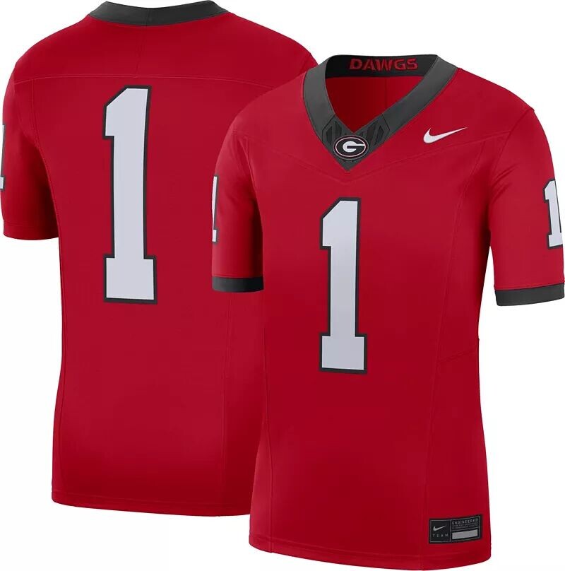 Мужская футбольная майка Nike Georgia Bulldogs #1 красная Dri-FIT Limited VF
Мужская футбольная майка Nike Georgia Bulldogs #1 красная Dri-FIT Limited VF