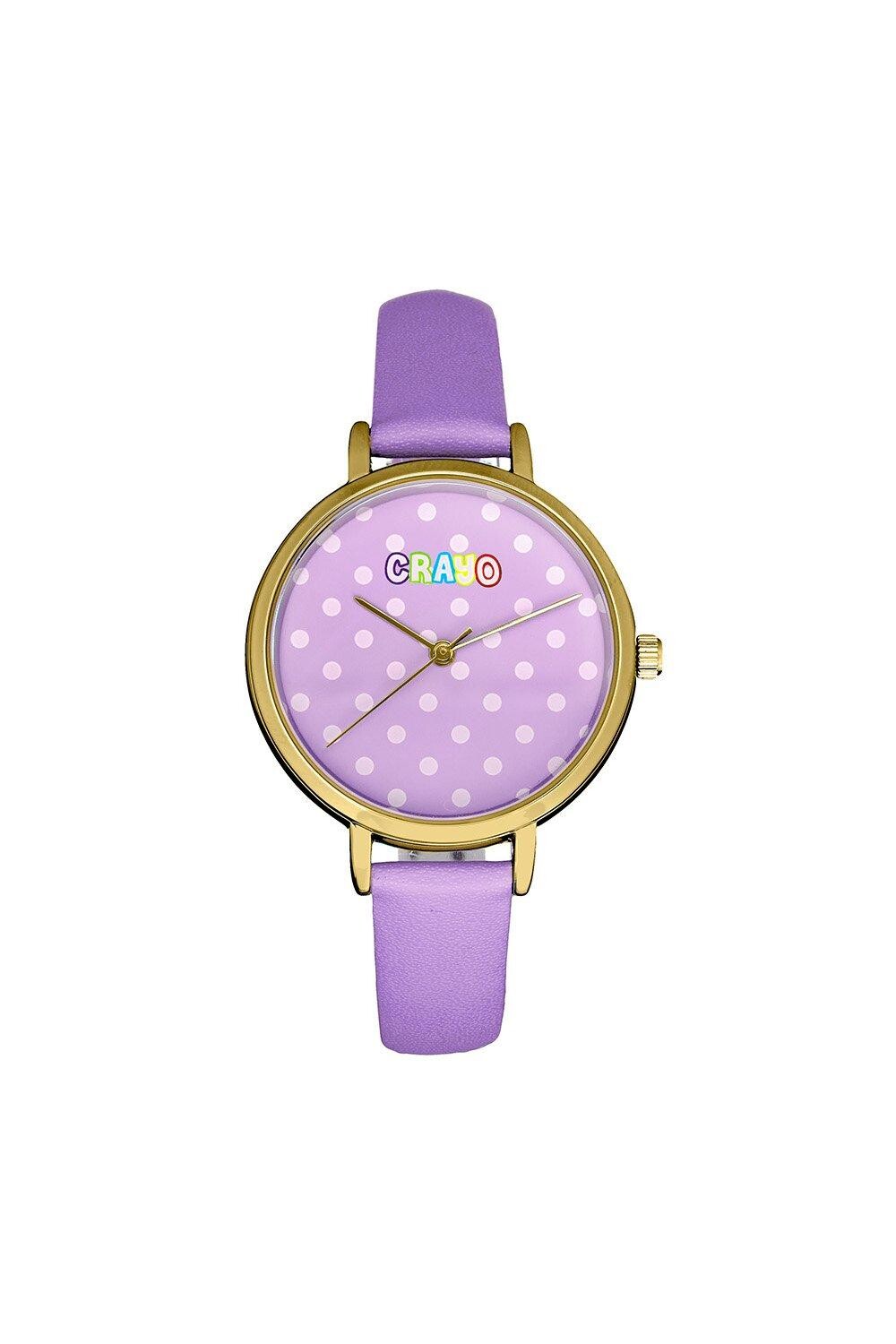Часы с ремешком в горошек Crayo, фиолетовый
Часы с ремешком в горошек Crayo, фиолетовый