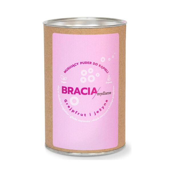 Газированный порошок для ванн с грейпфрутом и ежевикой, 300 г Bracia Mydlarze
Газированный порошок для ванн с грейпфрутом и ежевикой, 300 г Bracia Mydlarze