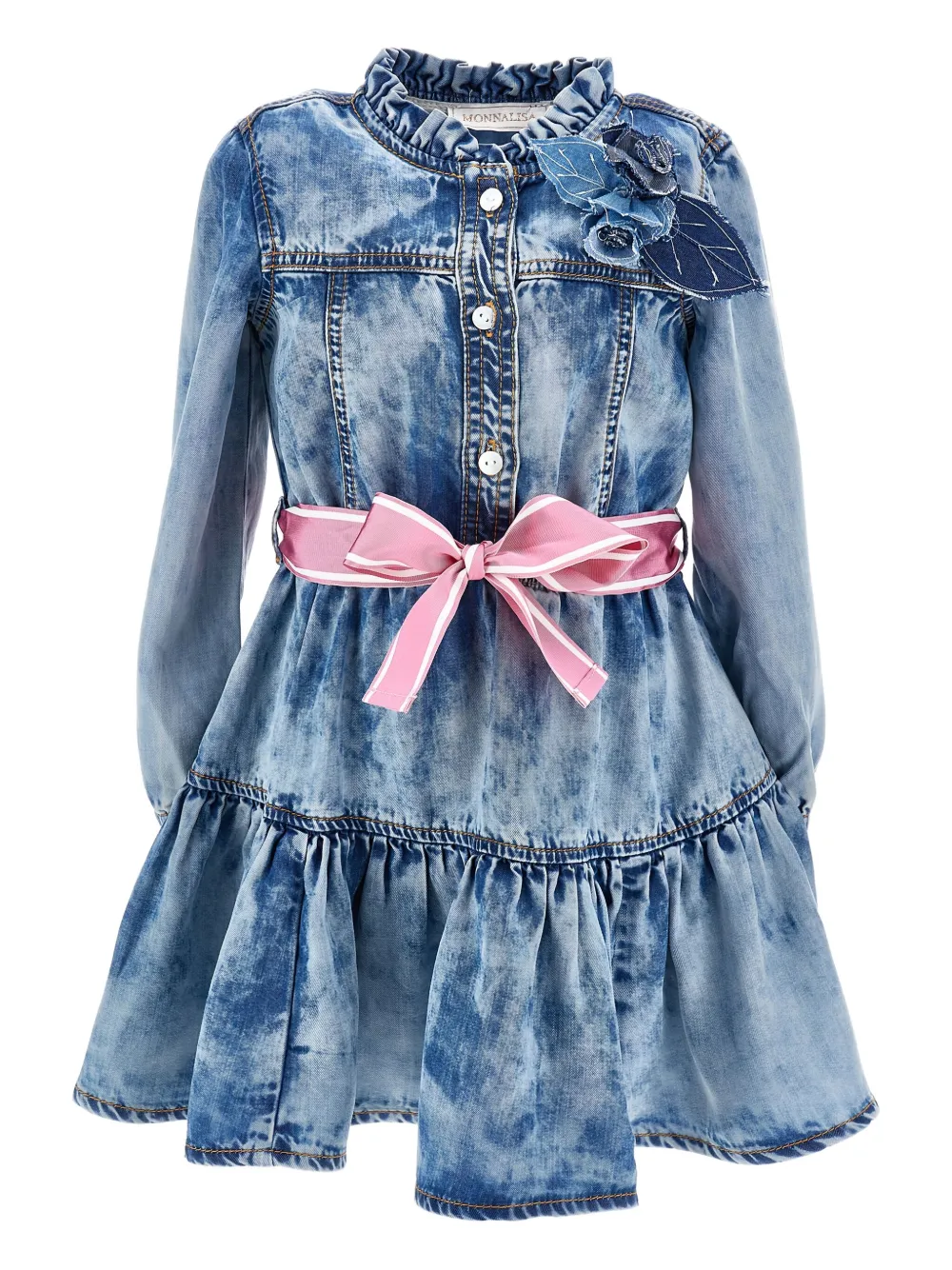 Джинсовое платье-рубашка Monnalisa, синий
Джинсовое платье-рубашка Monnalisa, синий