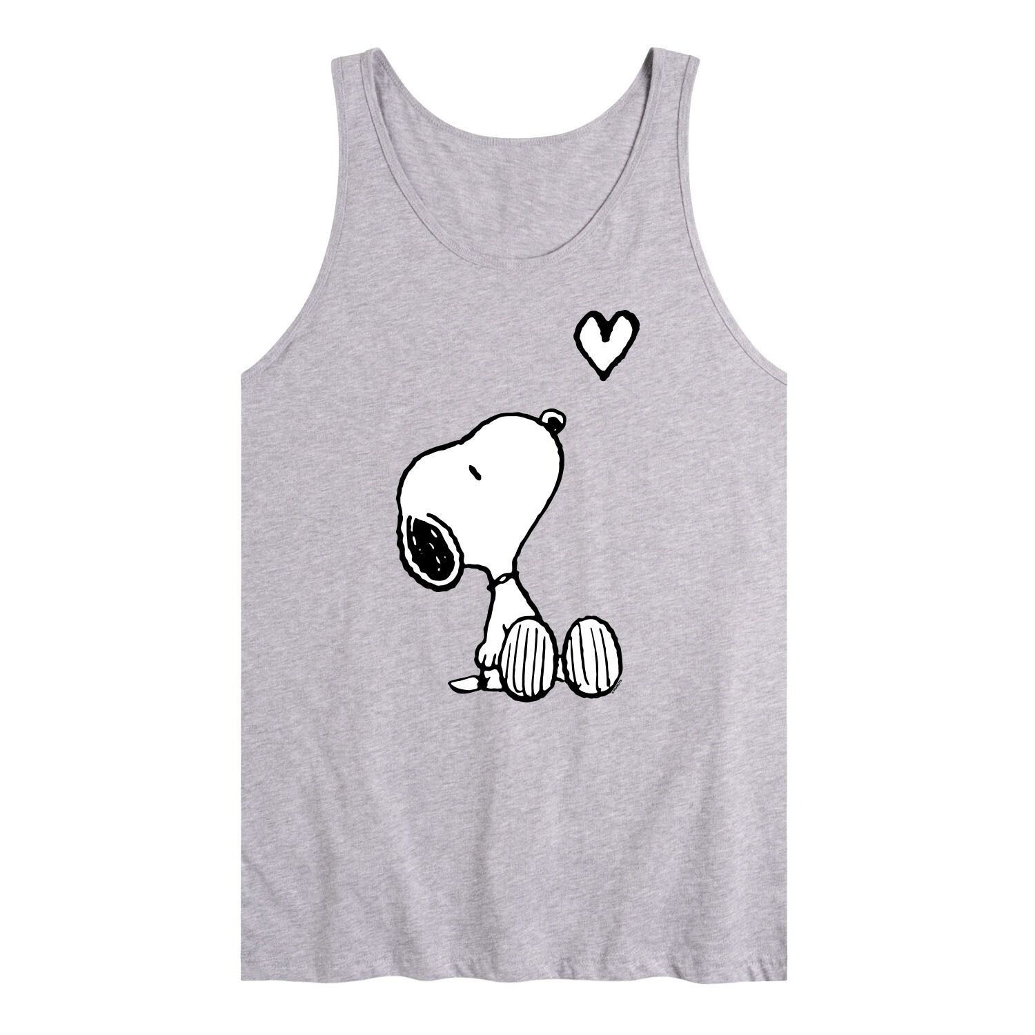 Мужская майка с рисунком Peanuts Snoopy и белым сердцем Licensed Character
Мужская майка с рисунком Peanuts Snoopy и белым сердцем Licensed Character