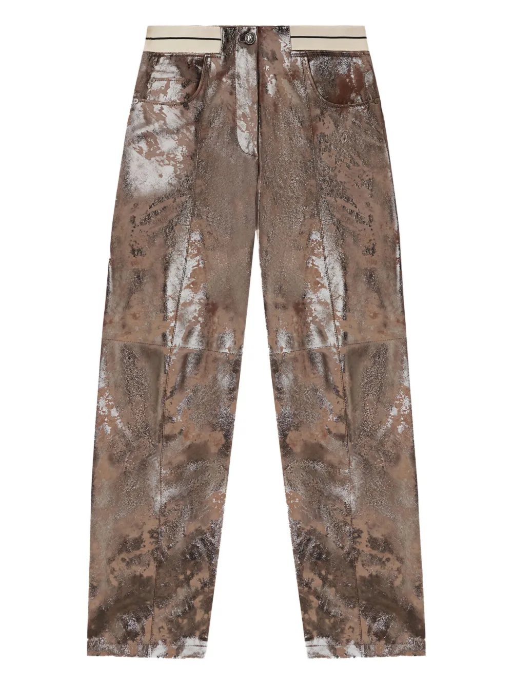 Ламинированные брюки Palm Angels, коричневый
Ламинированные брюки Palm Angels, коричневый