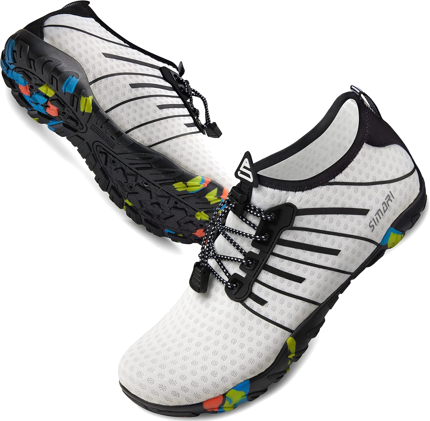 Водные туфли SIMARI для женщин и мужчин - Босоножки с быстрым высыханием, Легкие плавательные тапочки для серфинга, плавания, пляжного спорта, каякинга, дайвинга, Противоскользящий дизайн, белый
Водные туфли SIMARI для женщин и мужчин - Босоножки с быстрым высыханием, Легкие плавательные тапочки для серфинга, плавания, пляжного спорта, каякинга, дайвинга, Противоскользящий дизайн, белый