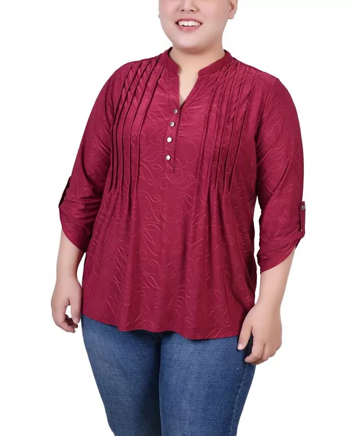 Большой размер 3/4 Roll Tab Пуловер Топ NY Collection, белый
Большой размер 3/4 Roll Tab Пуловер Топ NY Collection, белый