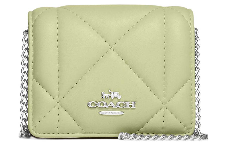 Кожаная цепочная сумка, плечевая сумка, мини-кроссбоди женская зеленая COACH
Кожаная цепочная сумка, плечевая сумка, мини-кроссбоди женская зеленая COACH