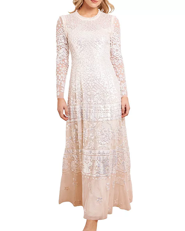 Платье «Аврора» с длинными рукавами и круглым вырезом Needle & Thread, белый
Платье «Аврора» с длинными рукавами и круглым вырезом Needle & Thread, белый